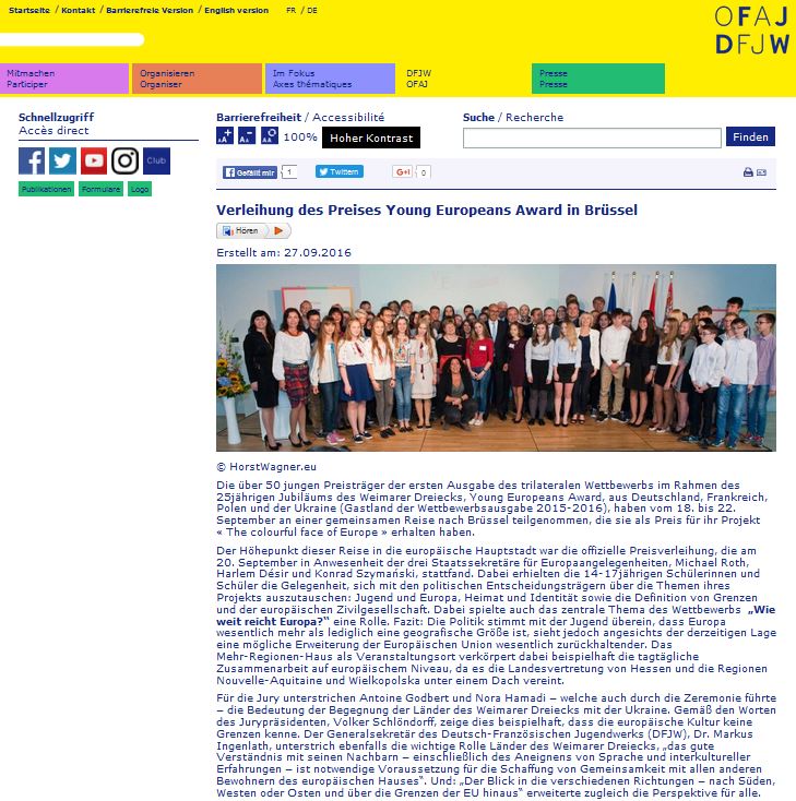 YEA : Die Gewinnerprojekte stehen fest ! - OFAJ/DFJW